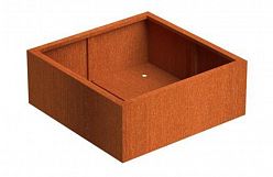 Andes Outdoor Corten Steel Square Planter