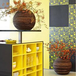 Beach Wicker Round Polystone Indoor Planter