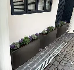 IDEALIST Lite Contemporary Light Concrete High Trough Planter