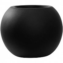 Fibrestone Matt Black Beth XS Round D31 H25 cm Planter by Idealist Pre...