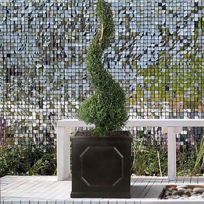 IDEALIST Lite Faux Lead Chelsea Box Square Light Concrete Planter