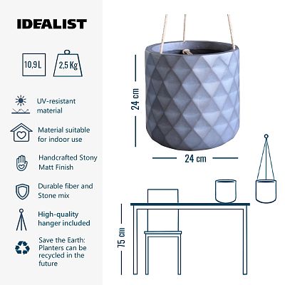 IDEALIST Lite Diamond Style Indoor Hanging Planter