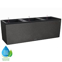 LECHUZA TRIO Stone 30 Graphite Black Poly Resin Self-watering Planter ...