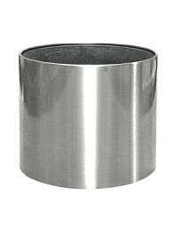 President Round Stainless steel brushed Indoor Planter