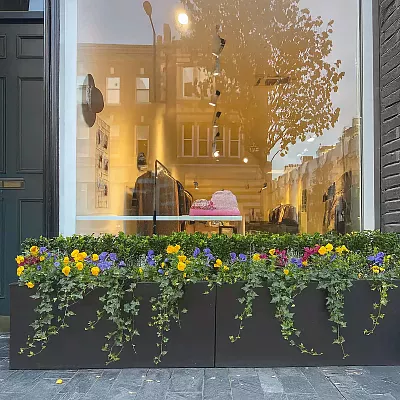 IDEALIST Lite Contemporary Light Concrete Trough Planter