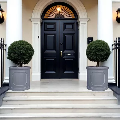 IDEALIST Chelsea Light Concrete Cylinder Garden Planter