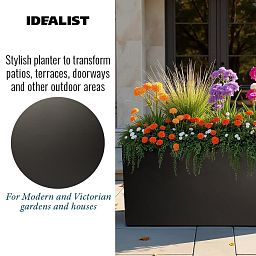 IDEALIST Lite Contemporary Light Concrete High Trough Planter