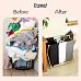 Froppi Collapsible Laundry Basket with Bamboo Frame Large Washing Hamper with 3 Compartments