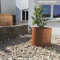 Atlas Outdoor Corten Steel Round Planter