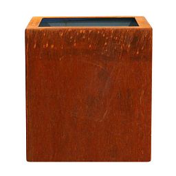Cortenstyle Trend Conisch Topper on Ring Rectangle Planter IN\OUT