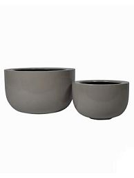 Fiberstone Glossy Round Sunny Planter by Idealist Premium