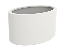 Polyester Ellipse Glossy Outdoor Fiberglass Round Planter