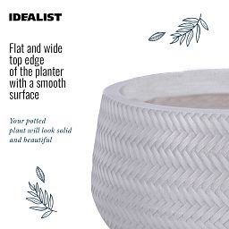 IDEALIST Lite Plaited Style Bowl Outdoor Planter
