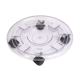 Clear Plastic Plant Caddy on Wheels