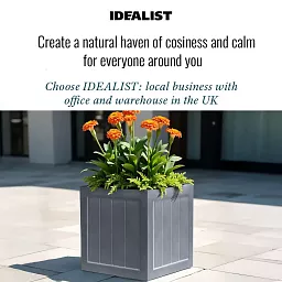 IDEALIST Regency Light Stone Square Garden Planter