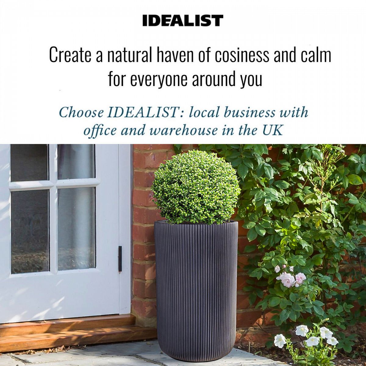 IDEALIST Lite Ribbed Cylinder Outdoor Planter