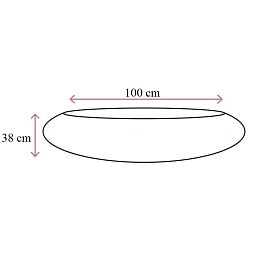 Round Fiberstone Bowl Glossy Tara Planter by Idealist Premium