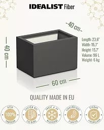AXIS Trough Outdoor Fiberglass Planter