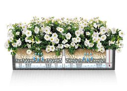 LECHUZA BALCONERA Cottage Trough Poly Resin Self-watering Planter