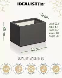 AXIS Trough Outdoor Fiberglass Planter