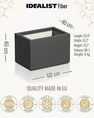 AXIS Trough Outdoor Fiberglass Planter