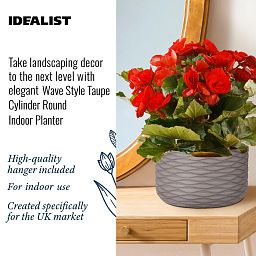 IDEALIST Lite Wave Style Table and Hanging Cylinder Round Plant Pot Dual Use Indoor Planter