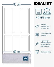 IDEALIST Lite Window Box Light Concrete Planter
