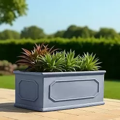 IDEALIST Lite Faux Lead Chelsea Light Concrete Through Planter