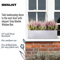 IDEALIST Lite Window Box Light Concrete Planter