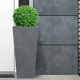 IDEALIST Lite Textured Concrete Effect Tall Tapered Outdoor Planter
