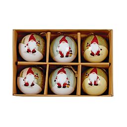 Christmas Tree Baubles Gonk Decoupage Balls