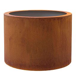 Cortenstyle Standard Topper on Ring Round Planter IN\OUT