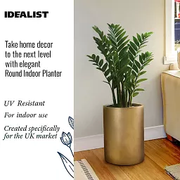 IDEALIST Lite Tall Round Metallic Indoor Planter