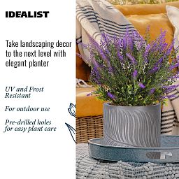 IDEALIST Lite Leaf Embossed Round Planter