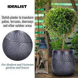 IDEALIST Lite Leaf Embossed Egg Planter