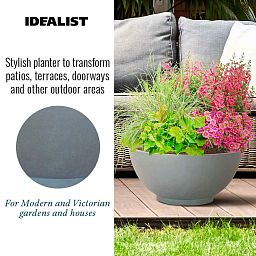 IDEALIST Lite Dish Style Smooth Bowl Outdoor Planter