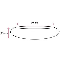 Round Fiberstone Bowl Glossy Tara Planter by Idealist Premium