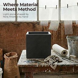 IDEALIST Lite Square Box Contemporary Light Concrete Planter