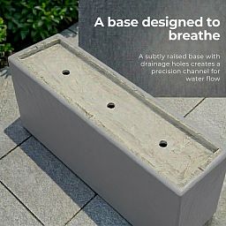IDEALIST Lite Contemporary Light Concrete High Trough Planter