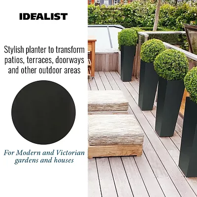 IDEALIST Lite Tall Tapered Contemporary Light Concrete Planter