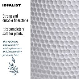 IDEALIST Lite Honeycomb Style Table and Hanging Cylinder Round Plant Pot Dual Use Indoor Planter