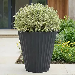 IDEALIST Lite Vintage Ribbed Round Vase Outdoor Planter