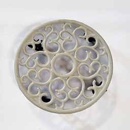 Heavy Weight Cast Iron Scroll Plant Caddy on Wheels