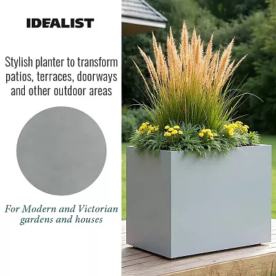 IDEALIST Lite Contemporary Light Concrete Trough Planter