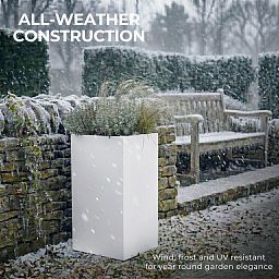 IDEALIST Lite Tall Square Contemporary Light Concrete Planter