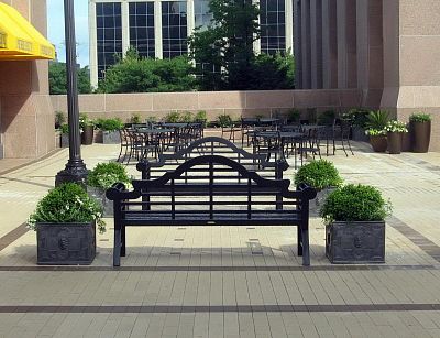 Elizabethan Fiberglass Square Faux Lead Planter Pot In/Out