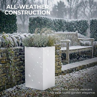 IDEALIST Lite Tall Square Contemporary Light Concrete Planter