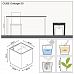 LECHUZA CUBE Cottage Square Poly Resin Self-watering Planter Set
