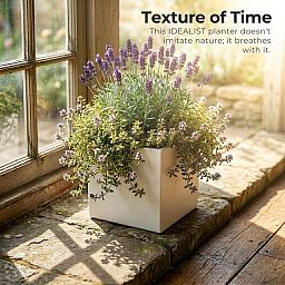 IDEALIST Lite Square Box Contemporary Light Concrete Planter