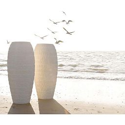 Welcome Round Tall Polystone Outdoor Planter